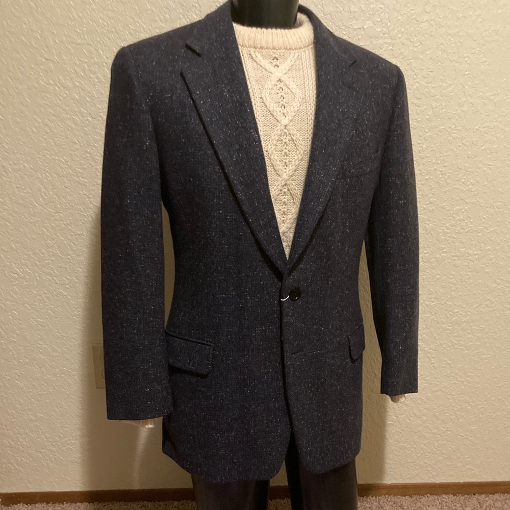 Ermenegildo Zegna Pure Cashmere Tweed Blazer 46R